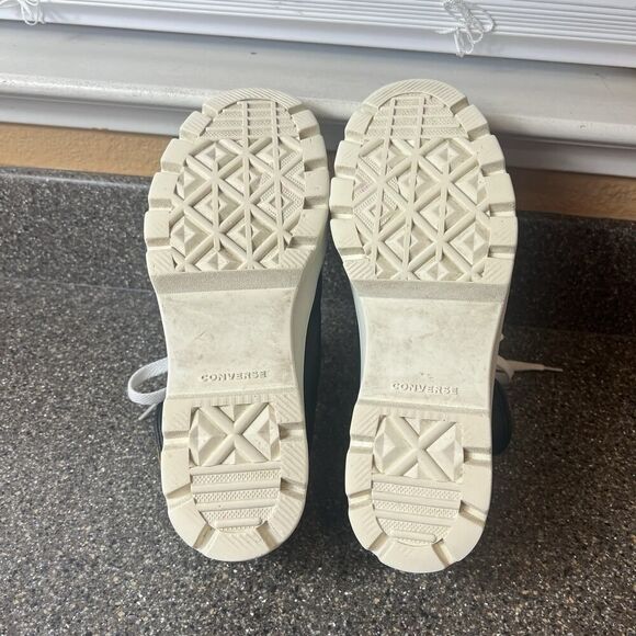 Converse All Star Lugged Counter Climate Chunky Sneaker Women Sz 8 Black Leather - Picture 10 of 11